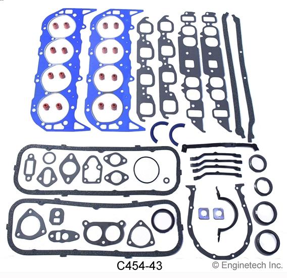 Chevy 65-70 396 6.2l v8 "w p r" full gasket set 1965-1970 chev