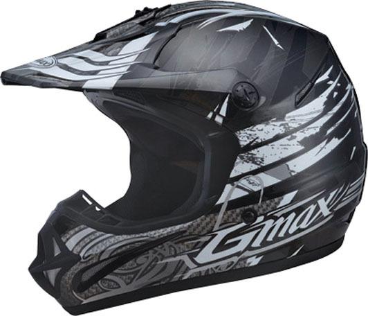 Gmax youth gm46y-1 shredder helmet black white m/medium