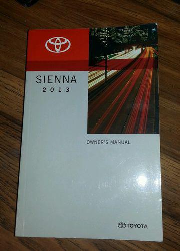 2013 toyota sienna owners manual / 13 sienna owner's manual