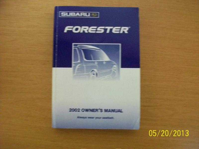 2002 subaru forester     owners manual