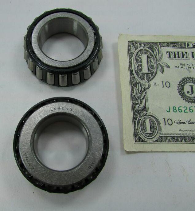 Lot 2 cmc 1" tapered roller bearings, l44643, boat, utility trailer wheel hubs