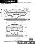 Centric parts 104.04990 front super premium semi metallic pads