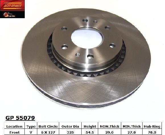 Best brakes gp55079 front brake rotor pair