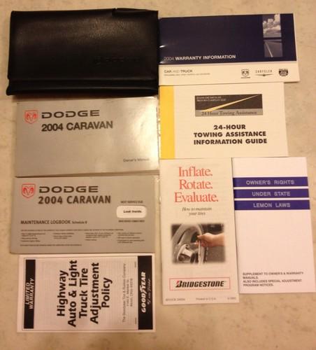 2004 dodge caravan owners manual, case and added books