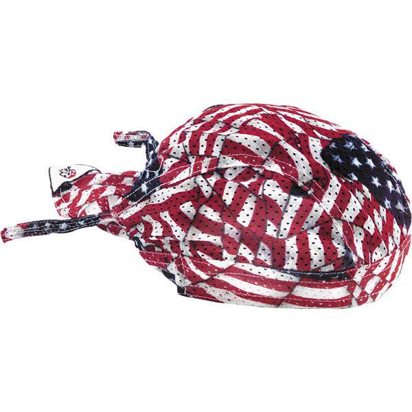 Vented zan headgear wavy american flag vented flydanna headwrap