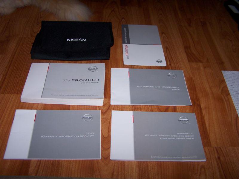 2013 nissan frontier owners manual set with case free shipping