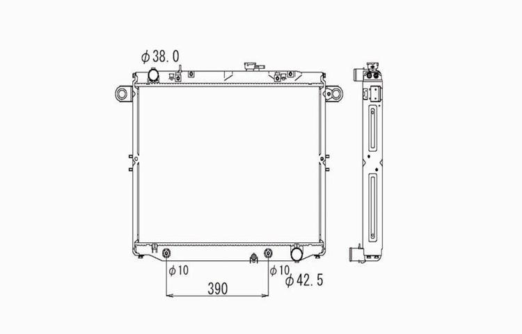 Replacement radiator 1998-2007 toyota land cruiser automatic 4.7l v8 1640050212