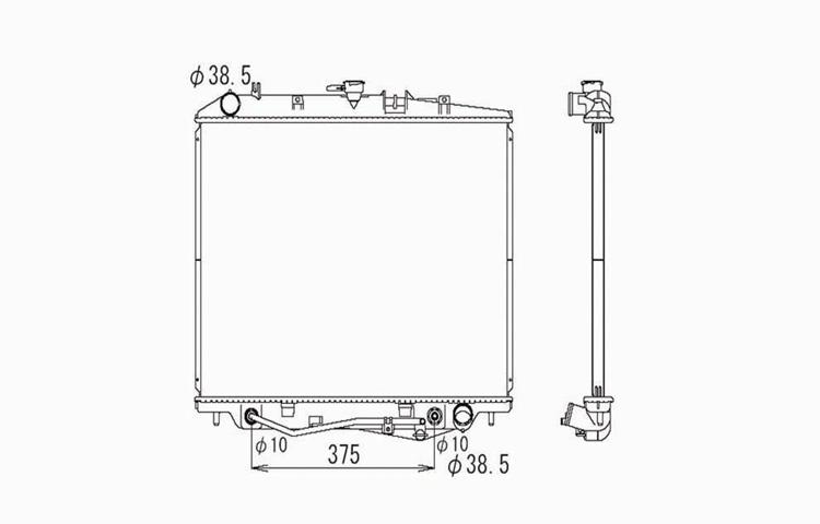 Replacement radiator 98-01 acura slx isuzu trooper automatic v6 3.5l 8972370510