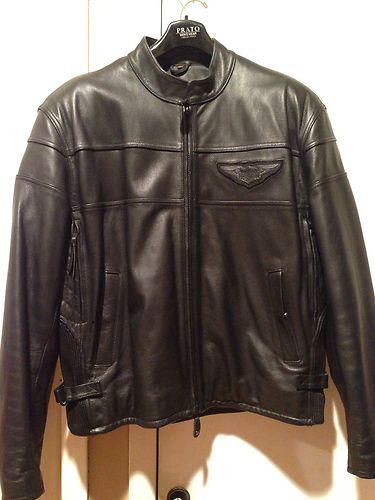 Harley-davidson® mens h-d motors black leather jacket size:2xl