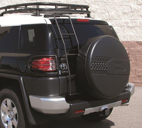 Deezee dz 760611 black powder coated steel ladder for toyota fj cruiser