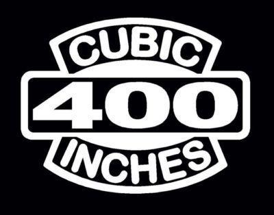 2 v8 400 cubic inches engine decal set 400 ci sbc emblem stickers