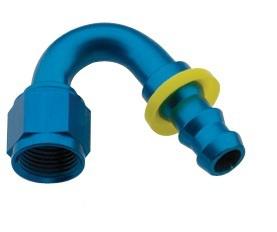 215012 fragola -12an blue push lock 150 degree bend race hose ends