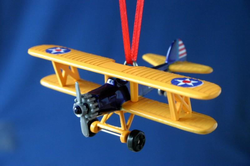 Stearman pt-17 high-flyer bi-plane * christmas tree ornament