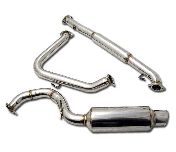 Eclipse 95-99 non-turbo 2.5'' catback exhaust system stainlessl 4'' tip muffler