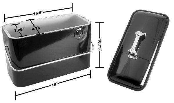 Ice chest with bottle opener black new hot rod muscle car street rod 