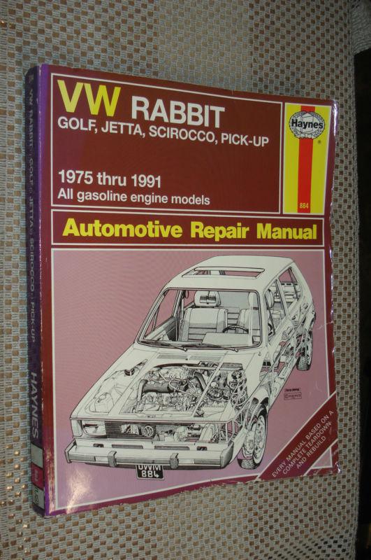 1975-1991 vw rabbit scirocco jetta golf service manual shop book 76 77 78 88 89