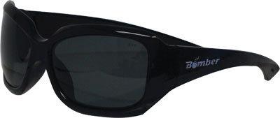 Bomber sugar-bomb floating sunglassesgloss black w/smoke lens sg101