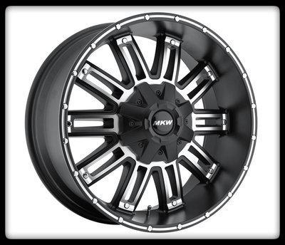 20" mkw offroad m80 black rims & nitto 265-50-20 terra grappler tires wheels