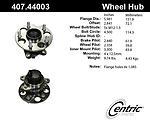 Centric parts 407.44003 rear hub assembly