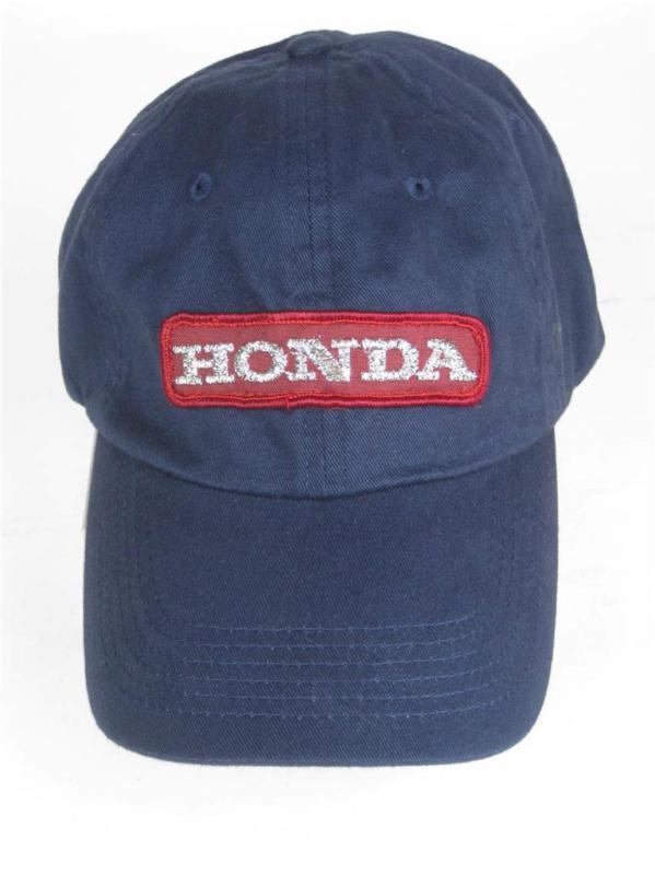 Authentic retro honda hat- adjustable twill cap- navy w/ red & silver patch