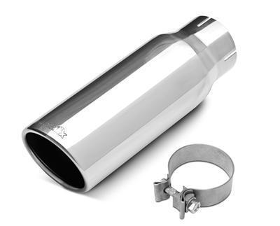 Dynomax exhaust tip 3" inlet clamp-on 4" outlet polished 36474