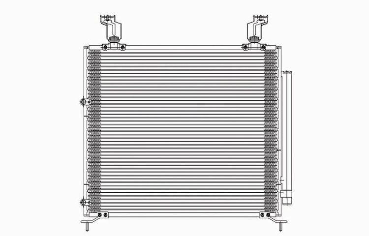 Replacement ac condenser parallel flow type 2003-2008 honda pilot 80100s9va02