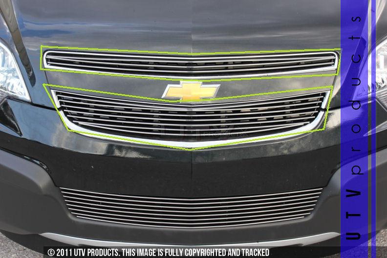 2012 - 2013 chevy captiva upper 2pc chrome billet grille kit captiva sport 12 12