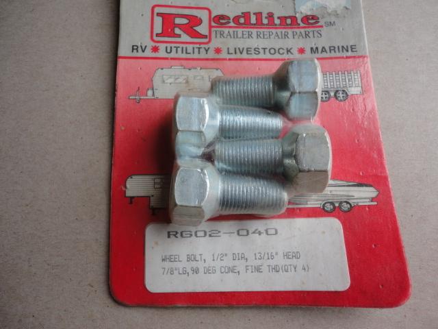 Redline trailer repair parts - wheel bolts - rg02-040