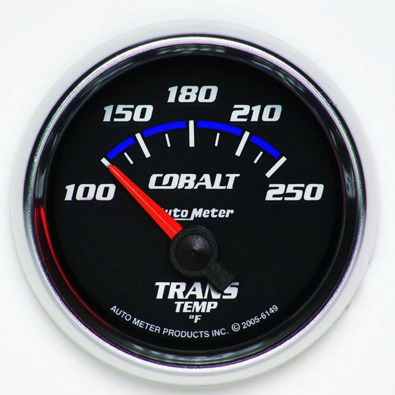 Transmission temperature auto meter 6149 cobalt 100-250 degrees f analog gauges