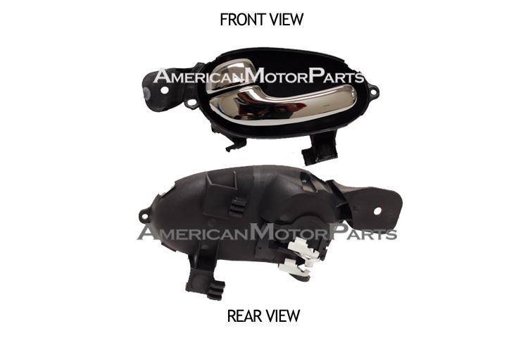 02-09 black w/ chrome lever inside-front/rear door handle pair 15044612 15044613