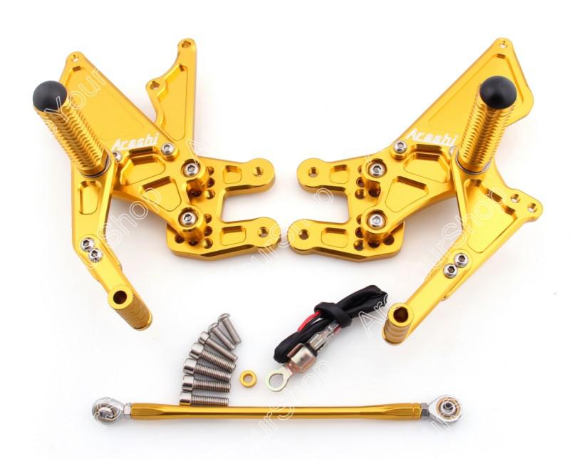 Rearset rear set suzuki gsxr1000 gsxr 1000 2007-2008 gold