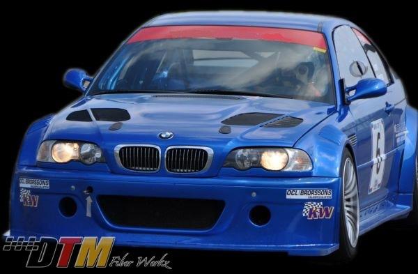 Bmw e46 m3 00-06 gtr floss. style vented cfrp hood carbon cfrp