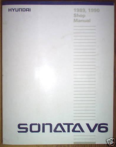 1989 1990 hyundai sonata v6 service shop manual 89 90