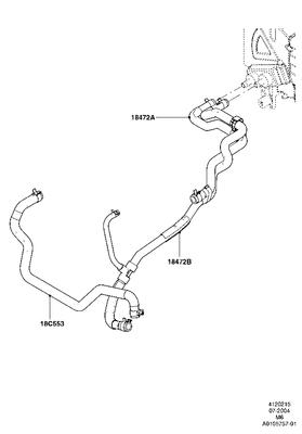 5m6z18c553aa hose assy 05 06 07 escape hybrid