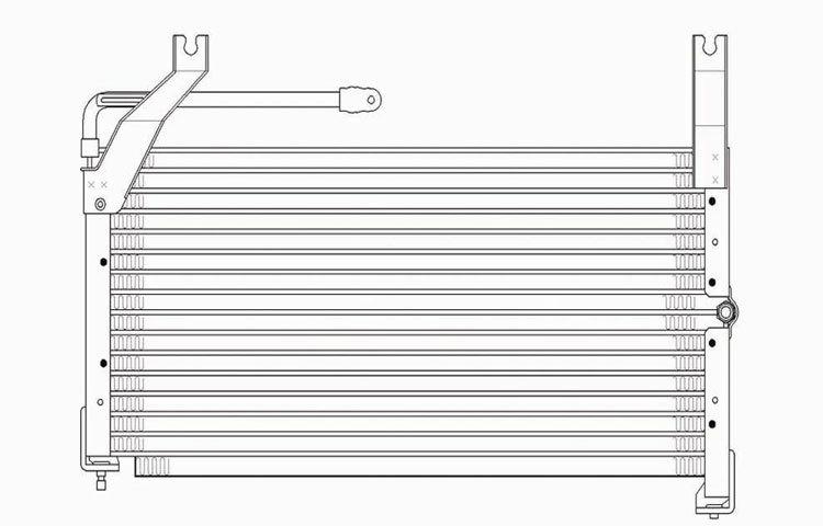 Replacement ac condenser serpentine type 95-01 1995-2001 chevy metro 91174026