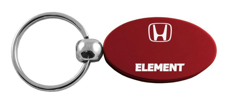 Honda element burgundy oval metal key chain ring tag key fob logo lanyard