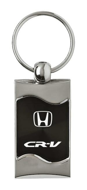 Honda cr-v crv black rectangular wave key chain ring tag key fob logo lanyard