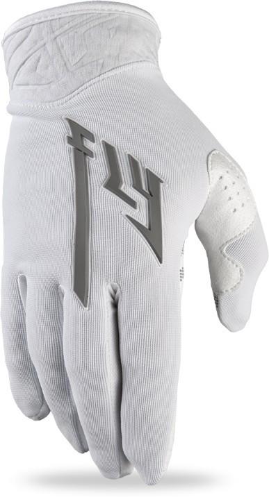 Fly racing pro lite youth mx gloves white/gray 6/yl