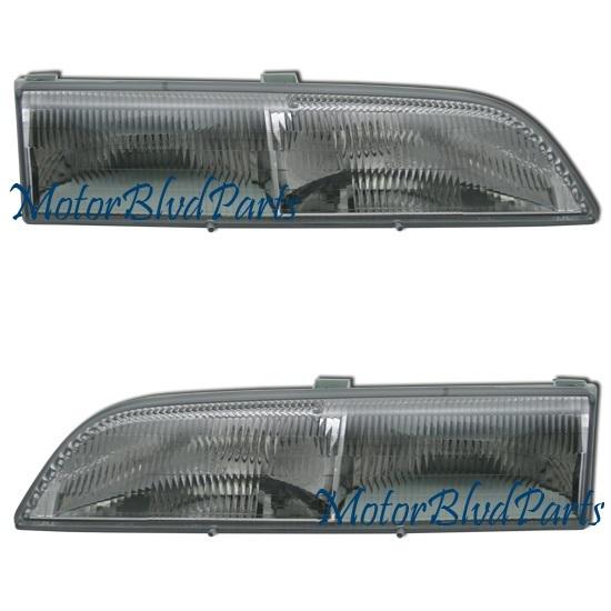 89-93 thunderbird headlamps headlights driver+passenger