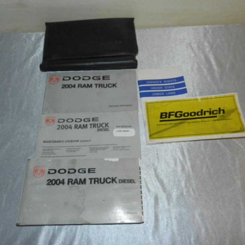 Dodge ram truck diesel 2004 owner's owners manual w/ case 