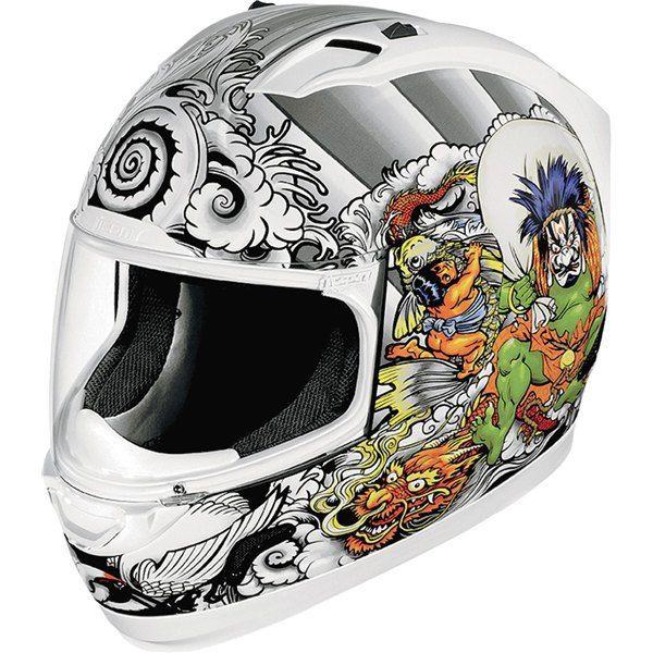 White xl icon alliance shakki full face helmet