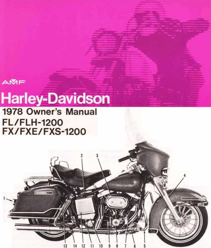 1978 harley-davidson fl-flh-fx-fxs-fxe-1200 owners manual-fl-flh-fx-fxe-fxs-1200