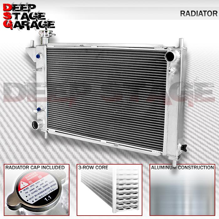 Aluminum racing tri core 3row cooling radiator 94-95 ford mustang v8/v6 at cobra