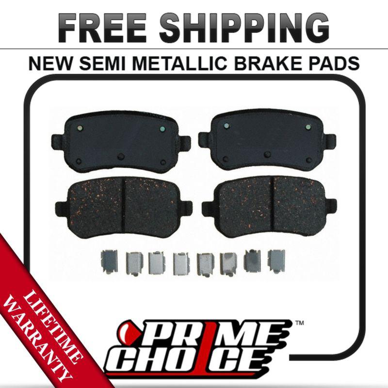 Rear semi metallic disc brake pad kit full set with lifetime warranty