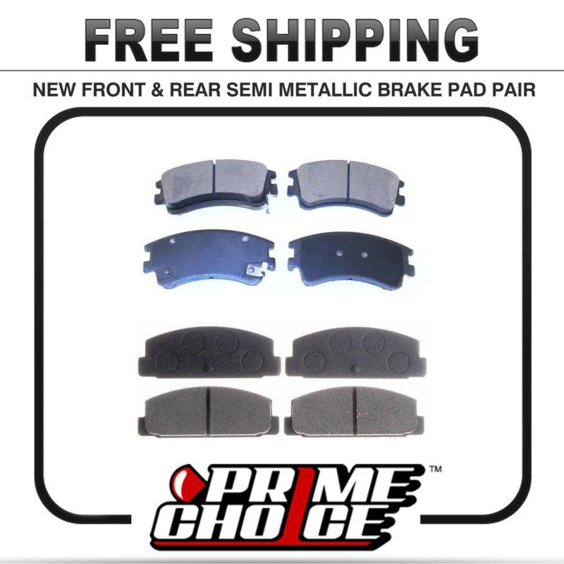 Premium front & rear metallic disc brake pads 2 full complete sets 4 pair 8 pads