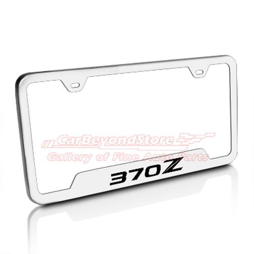 Nissan 370z brushed stainless steel license plate frame, lifetime warranty +gift