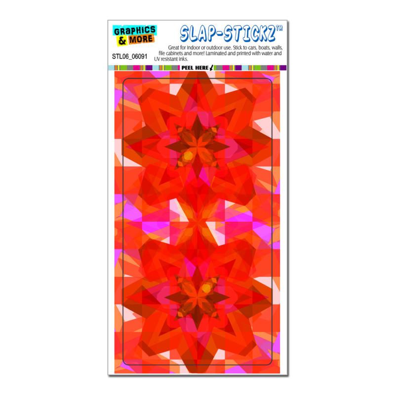 Kaleidoscope orange red - pretty pattern - slap-stickz™ window bumper sticker