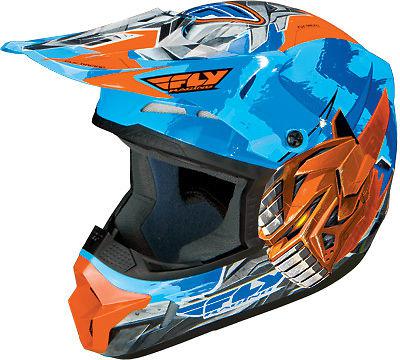 Fly kinetic fly-bot helmet blue/orange ys 73-3497ys