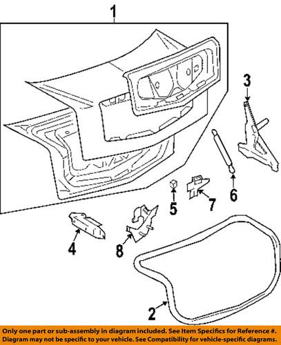 Cadillac gm oem 15911948 lift support/trunk lid lift support