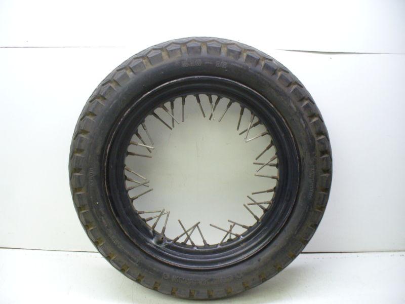 Harley panhead 16 x 3 black rim & tire.